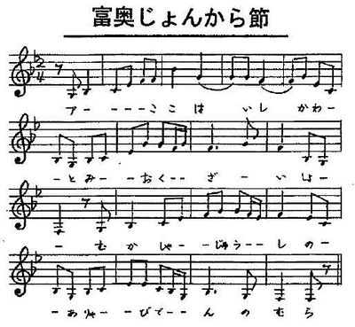 富奥じょんから節楽譜